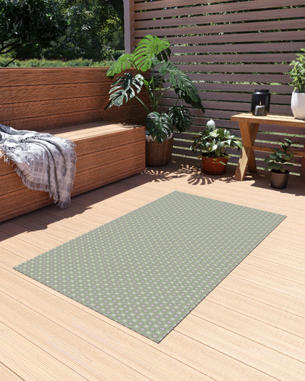 Olive Star-crossed Bodies Outdoor Rug, 36" x 60"