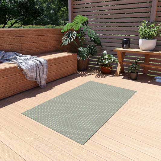 Olive Star-crossed Bodies Outdoor Rug, 36" x 60"
