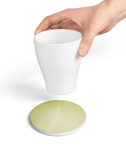 Lemon Fade 4" x 4" Round Ceramic Coaster