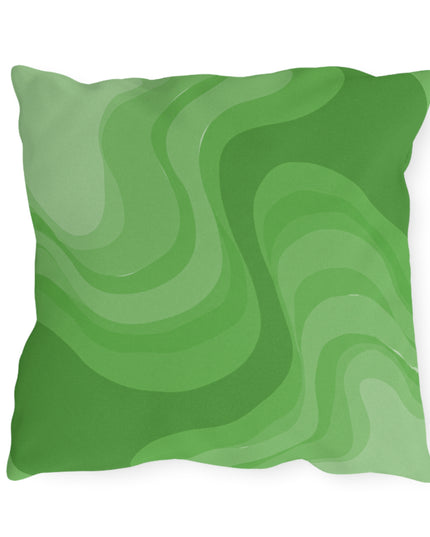 Greenie Meanie Wavey 18" x 18" Outdoor Pillow