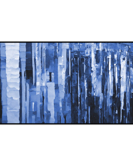 Striped Deep Blue 12" x 22" Desk Mat