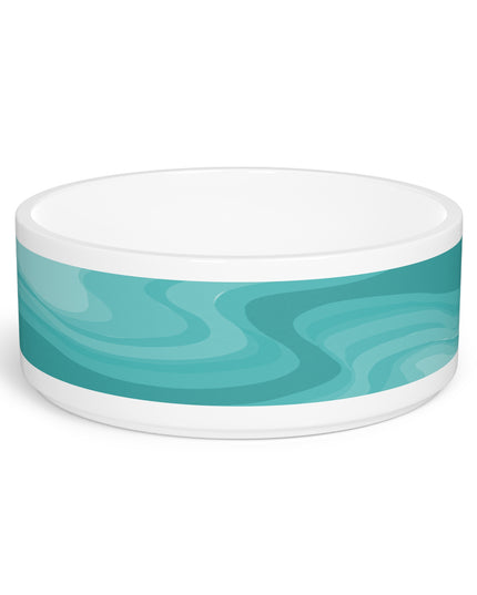 Tif Green Wavey 16 oz Pet Bowl