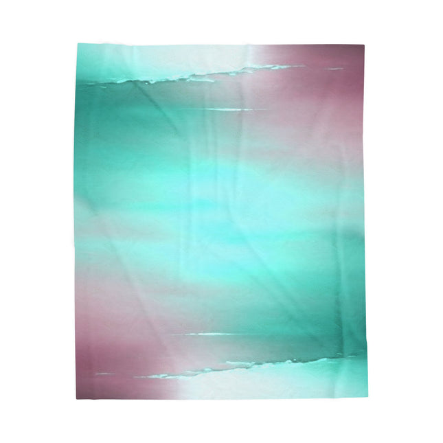 Green Sea Lavender Fog Velveteen Plush Blanket, 50" x 60"