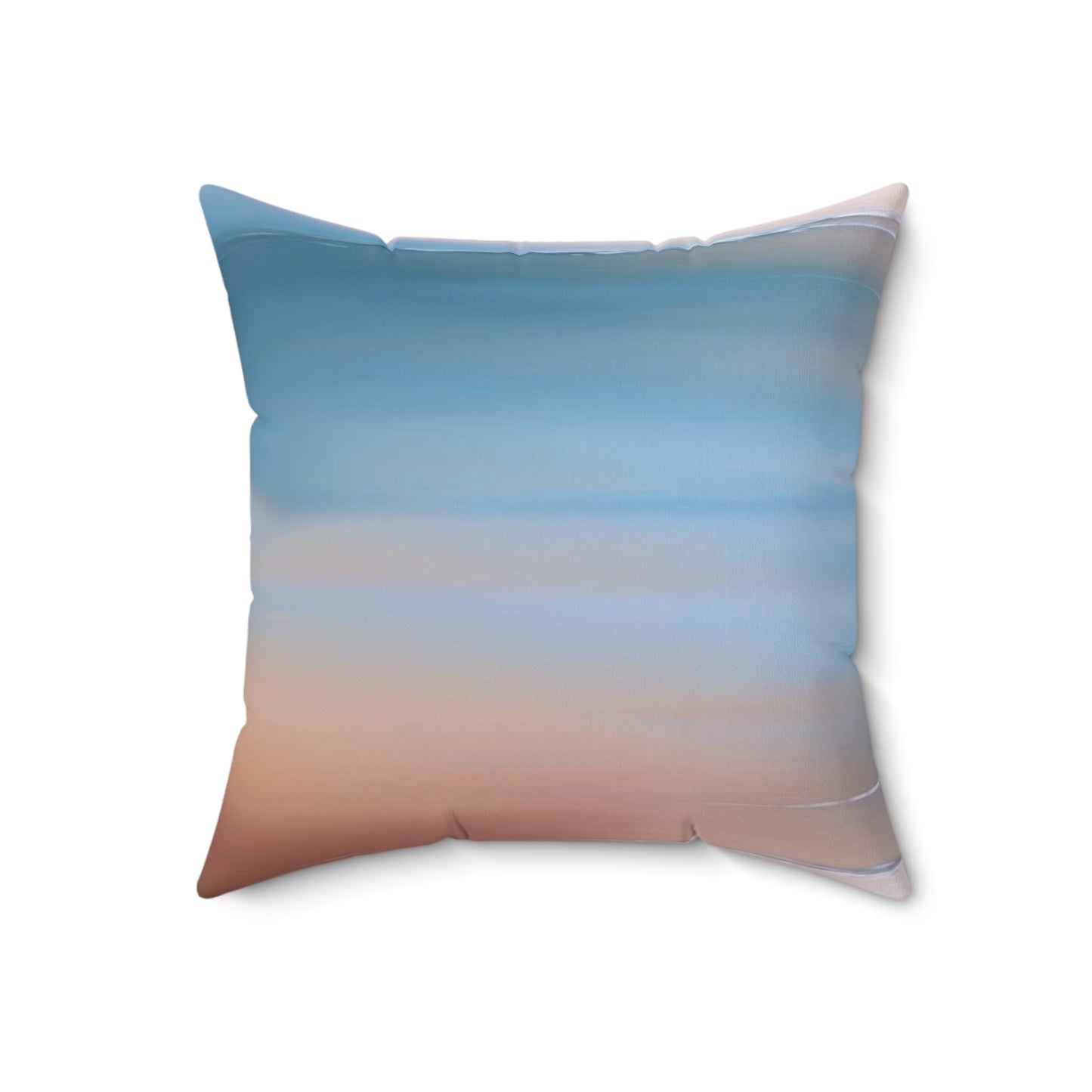 Blue Sea Peach Fog 18" x 18" Faux Suede Square Pillow
