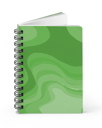 Greenie Meanie Wavey Spiral Bound Journal, 5" x 7" 150 pages