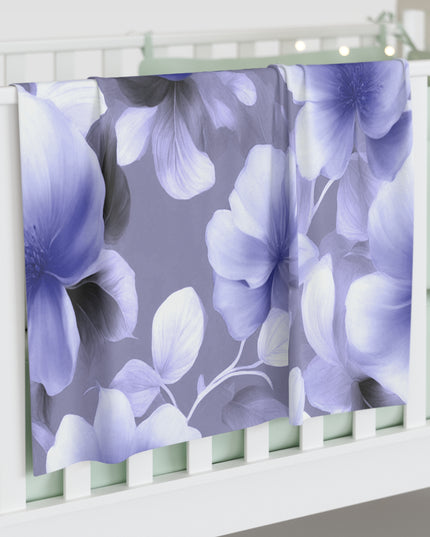 Indigo Blossom Floral Bunch Baby Swaddle 30″×40″ Blanket