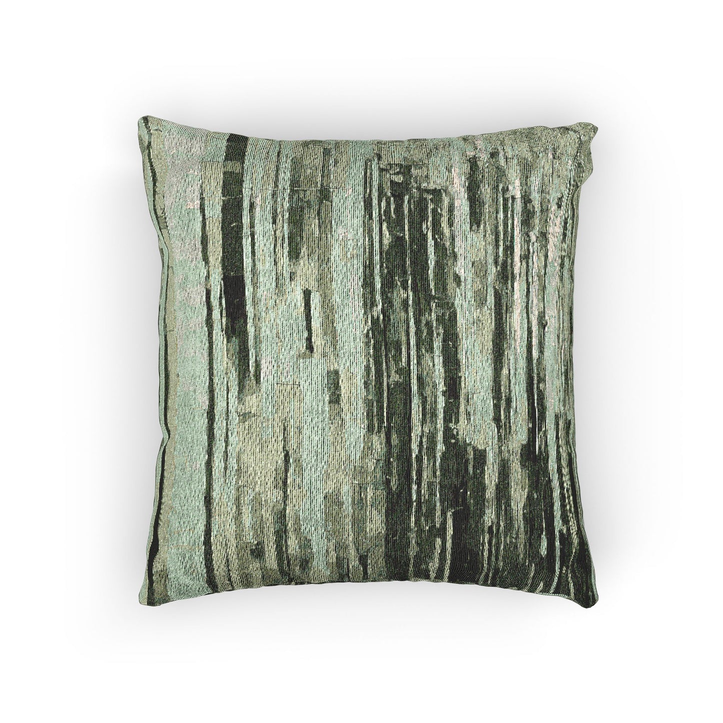 Striped Mint Pastel Woven Pillow, 17" x 18"