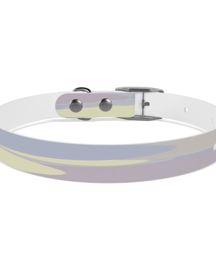 Pastel Soft Blue and Soft White Patches Small Dog Collar