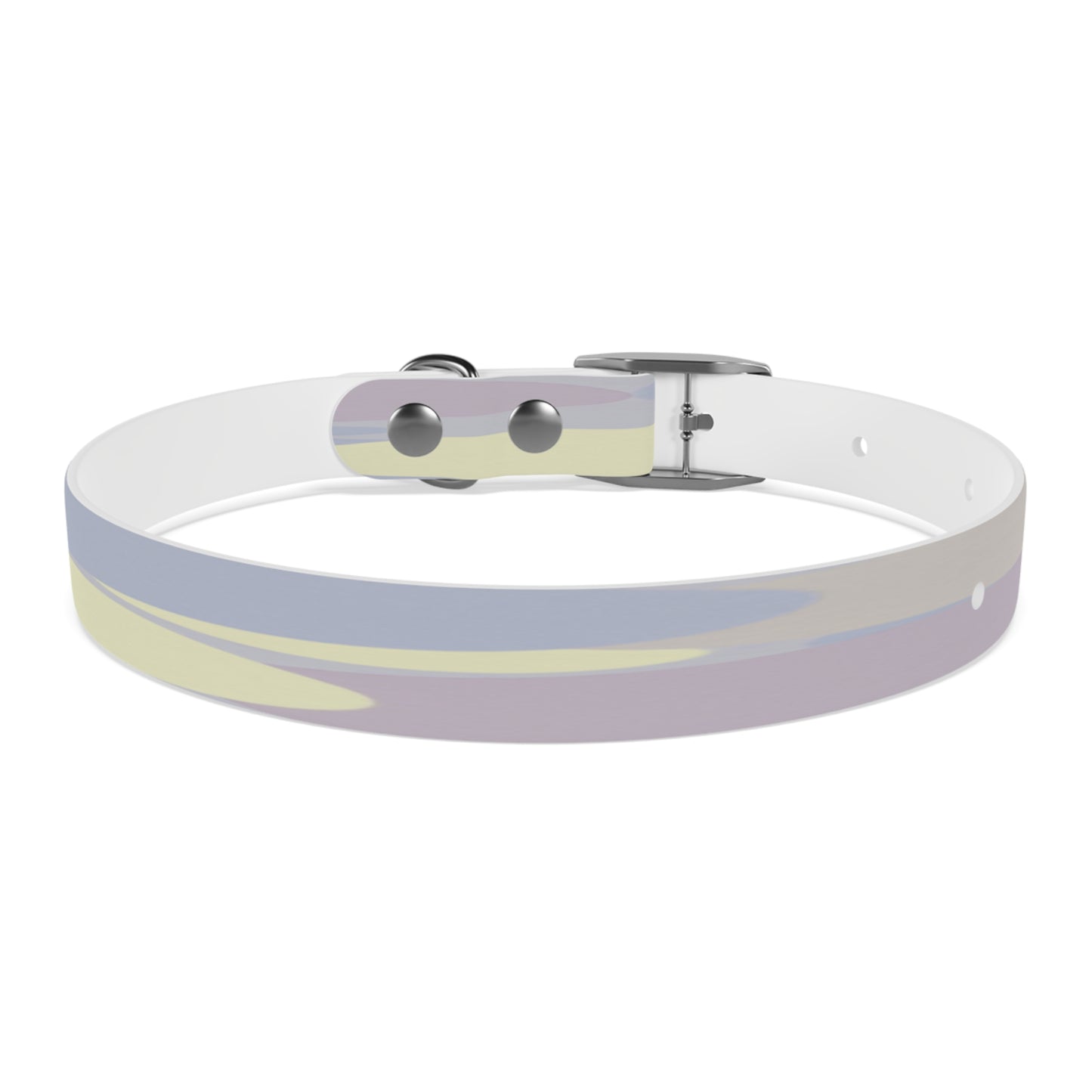 Pastel Soft Blue and Soft White Patches Small Dog Collar