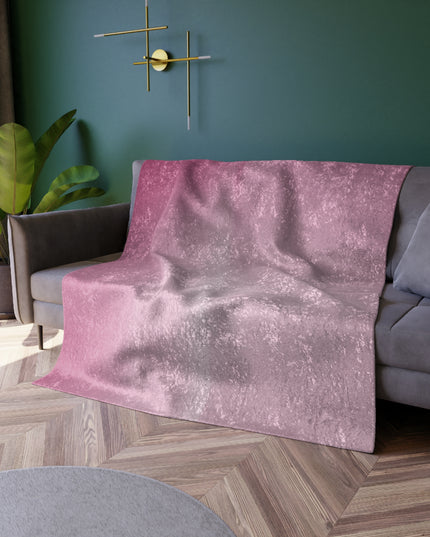 Pink Blush Fade 50" x 60" Crushed Velvet Blanket