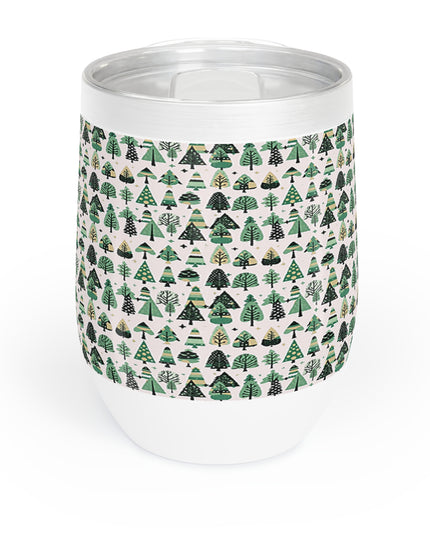 Mini Vintage Green Trees 12 oz Chill Wine Tumbler