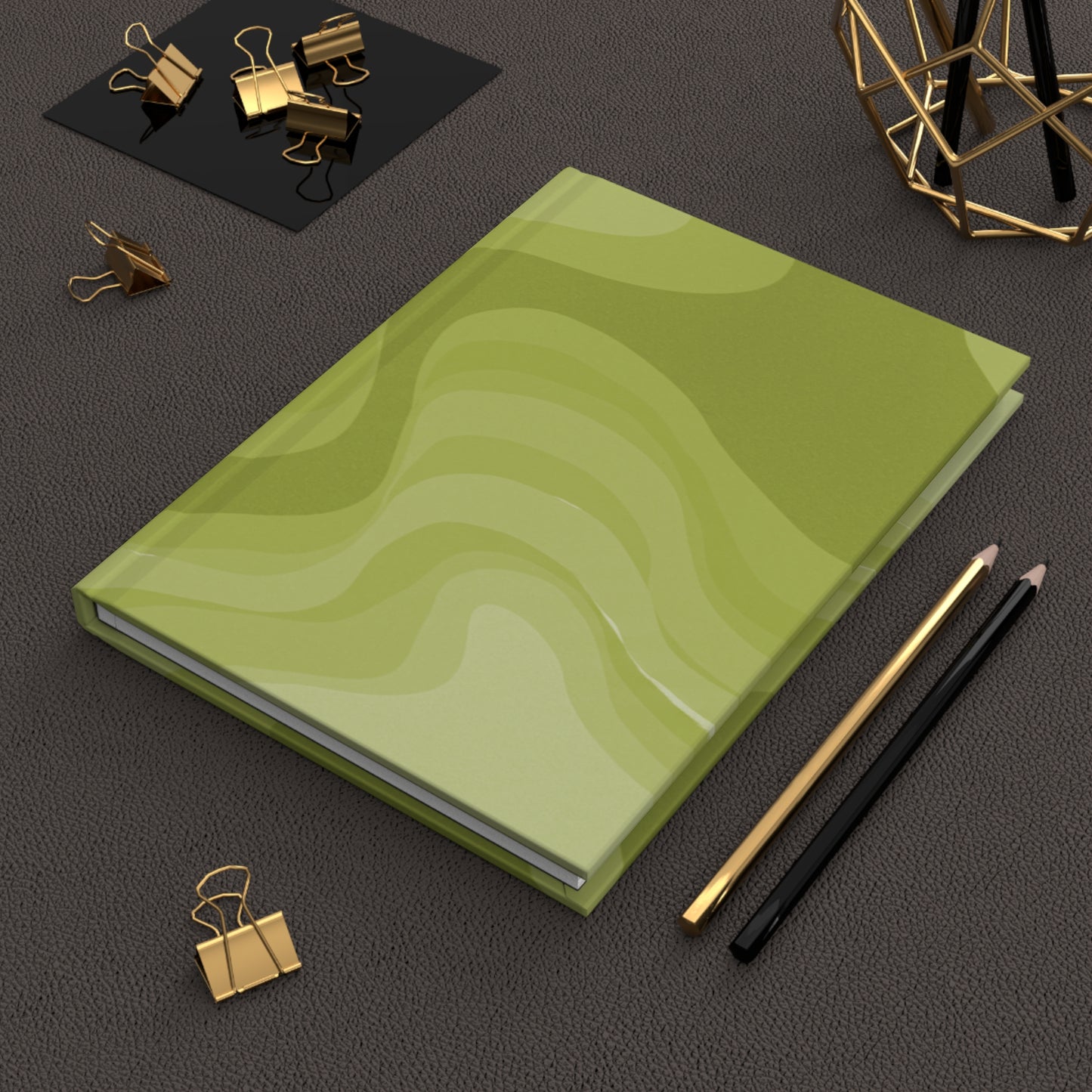 Lemon Wavey 5.75" x 8" Hardcover Journal Matte with 150 lined pages