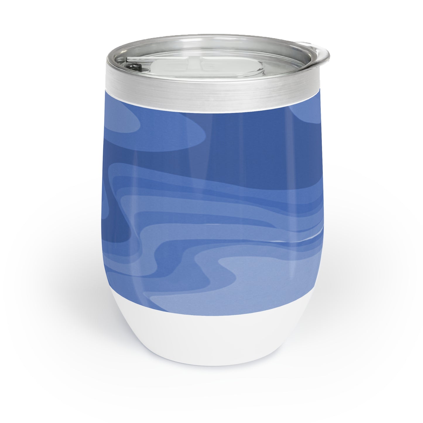 Deep Blue Wavey 12 oz Chill Wine Tumbler