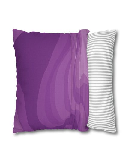 Wavey Purple Wavey Spun Polyester Square Pillowcase, 14" x 14"