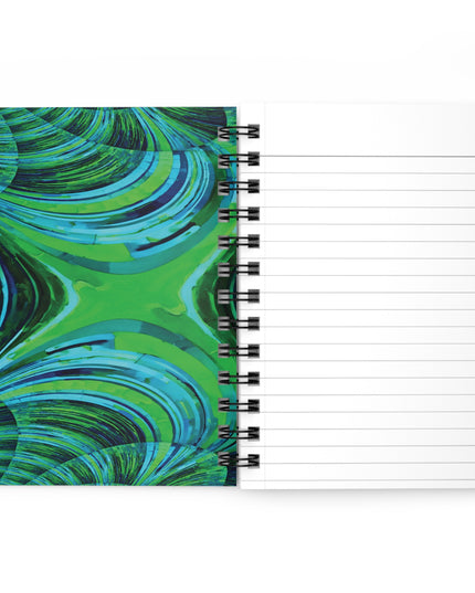 Uzi Spiral Blue Green Bound Journal, 5" x 7" 150 pages