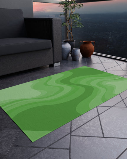 Greenie Meanie Wavey 36" x 60" Outdoor Rug