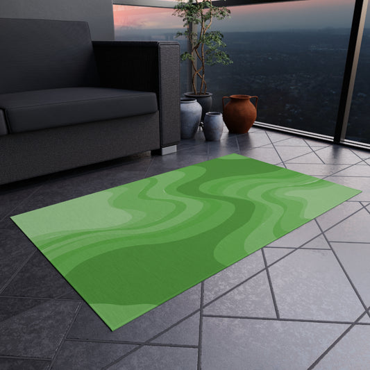 Greenie Meanie Wavey 36" x 60" Outdoor Rug