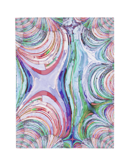 Uzi Spiral Pastels Velveteen Plush Blanket, 30" x 40"
