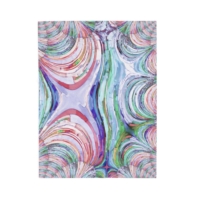 Uzi Spiral Pastels Velveteen Plush Blanket, 30" x 40"