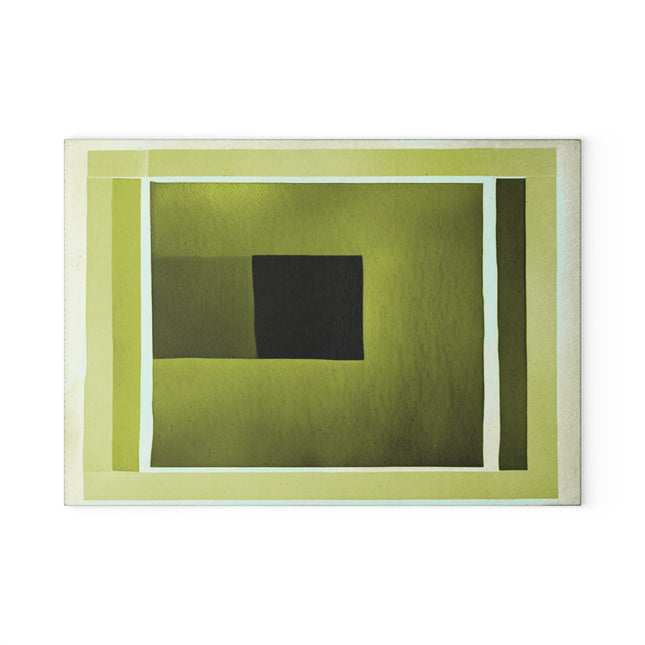 Lemongrass Shadow 8" x 11" Glass Cutting Board