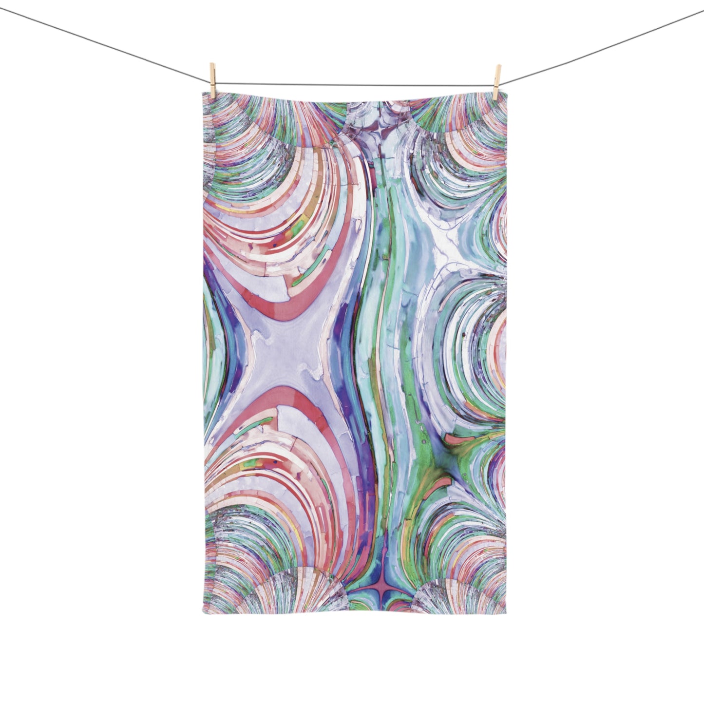 Uzi Spiral Pastels Hand Towel, 16" x 28"