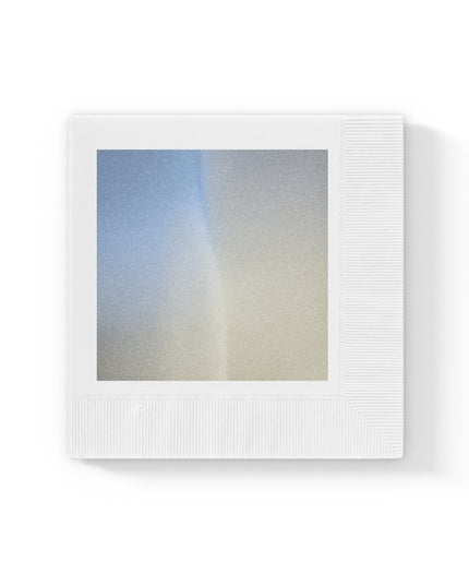 Cobalt Fade White Coined Napkins, 6.5" x 6.5"