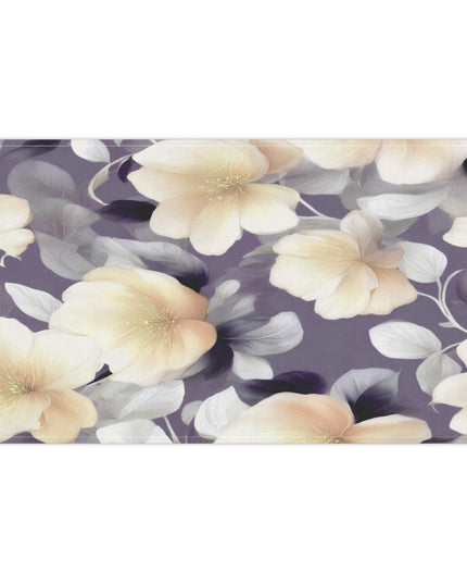 White Blush Floral Bunch Tea Towels (cotton, poly), 18" x "30