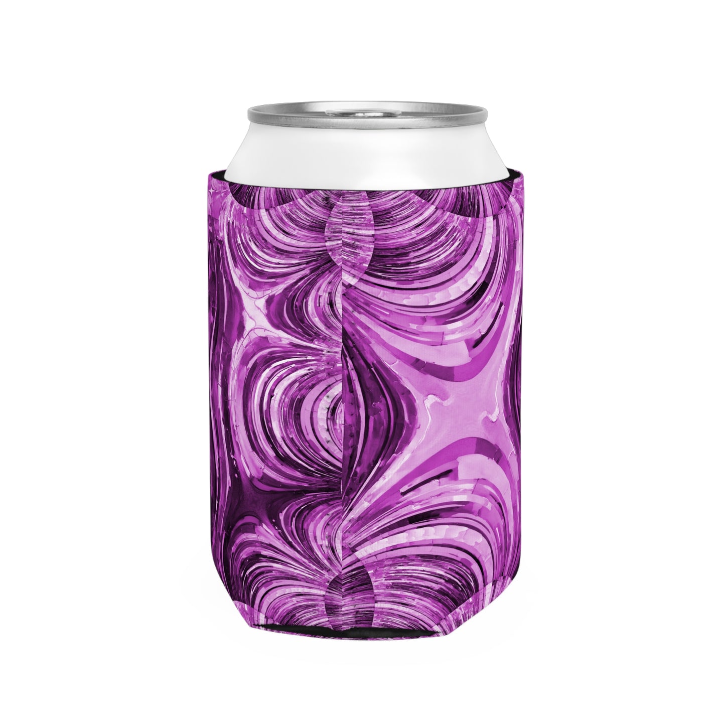 Uzi Spiral Powder Lavender 12 oz Can Cooler Sleeve