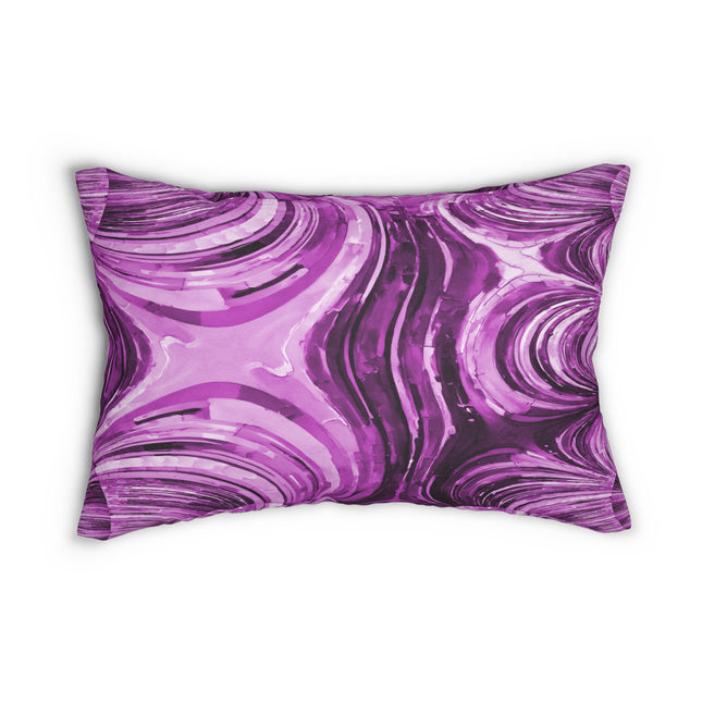Uzi Spiral Powder Lavender Spun Polyester Lumbar Pillow, 20" x 14"