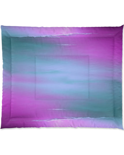 Dark Blue Green Sea Purple Fog 104" × 88" Comforter