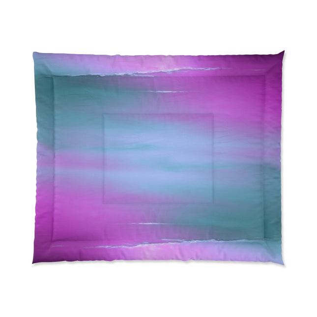 Dark Blue Green Sea Purple Fog 104" × 88" Comforter