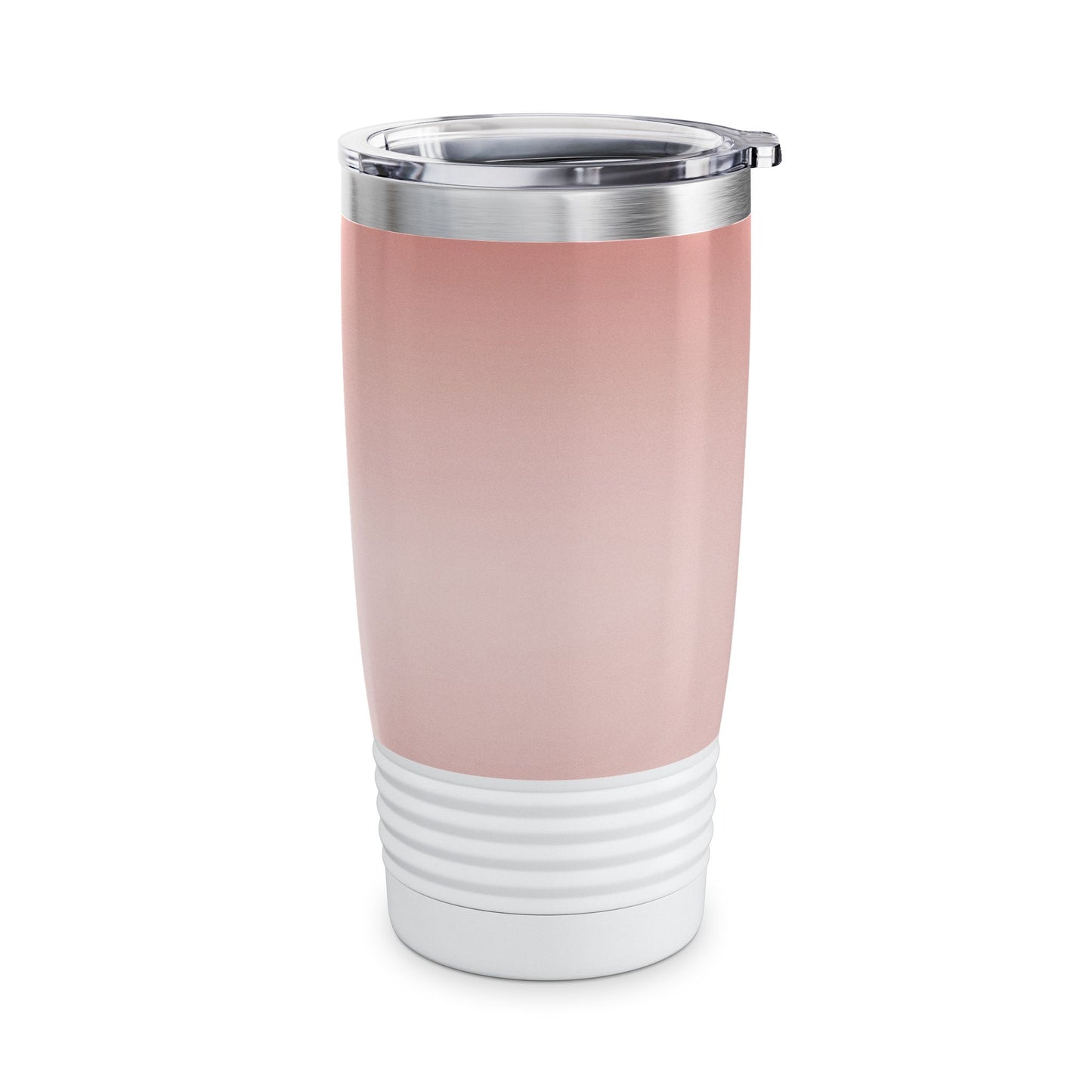Rose Red Fade Ringneck Tumbler, 20oz in white, steel and black