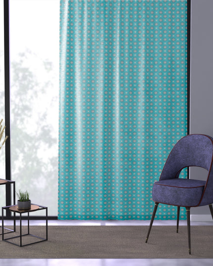 Tif Green Star-crossed Bodies Sheer Window Curtain, 50" x 84", partially transparent