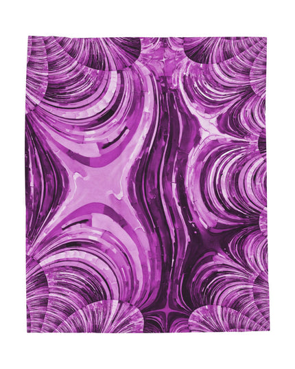 Uzi Spiral Powder Lavender Velveteen Plush Blanket, 50" x 60"