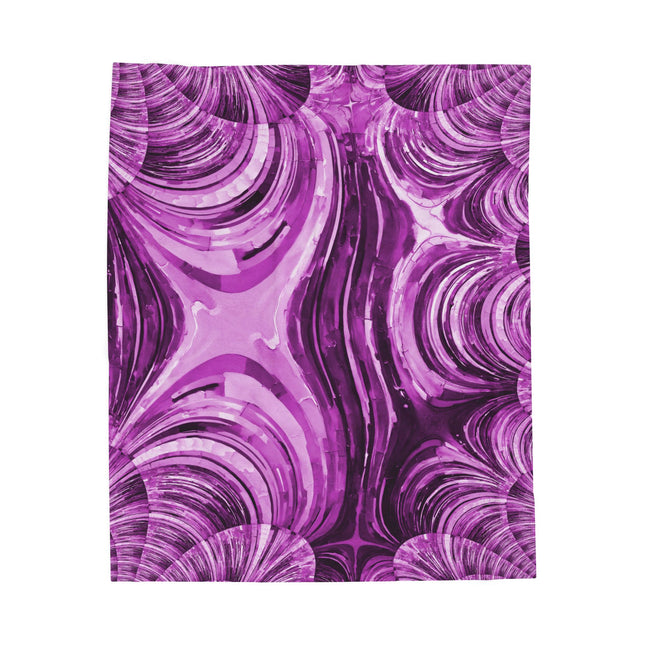 Uzi Spiral Powder Lavender Velveteen Plush Blanket, 50" x 60"