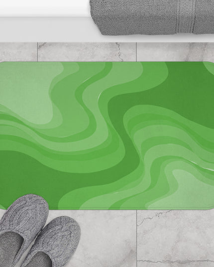 Greenie Meanie Wavey 34" x 21" Bath Mat