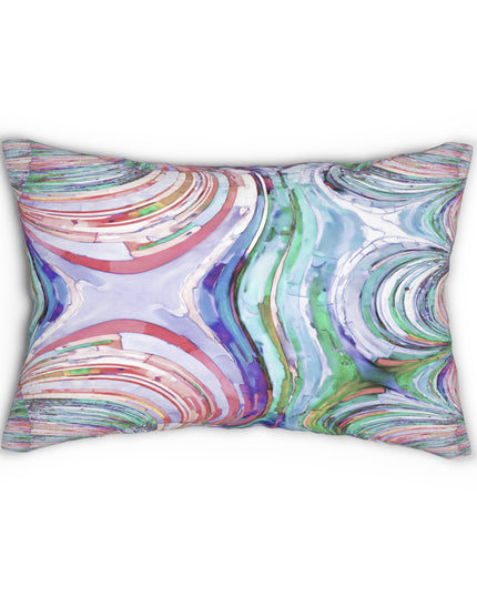 Uzi Spiral Pastels Spun Polyester Lumbar Pillow, 20" x 14"
