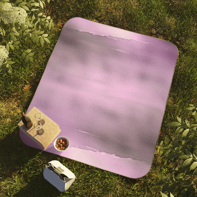 Dark Pink Sea Amethyst Fog 61" × 51" Picnic Blanket