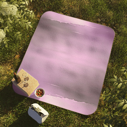 Dark Pink Sea Amethyst Fog 61" × 51" Picnic Blanket