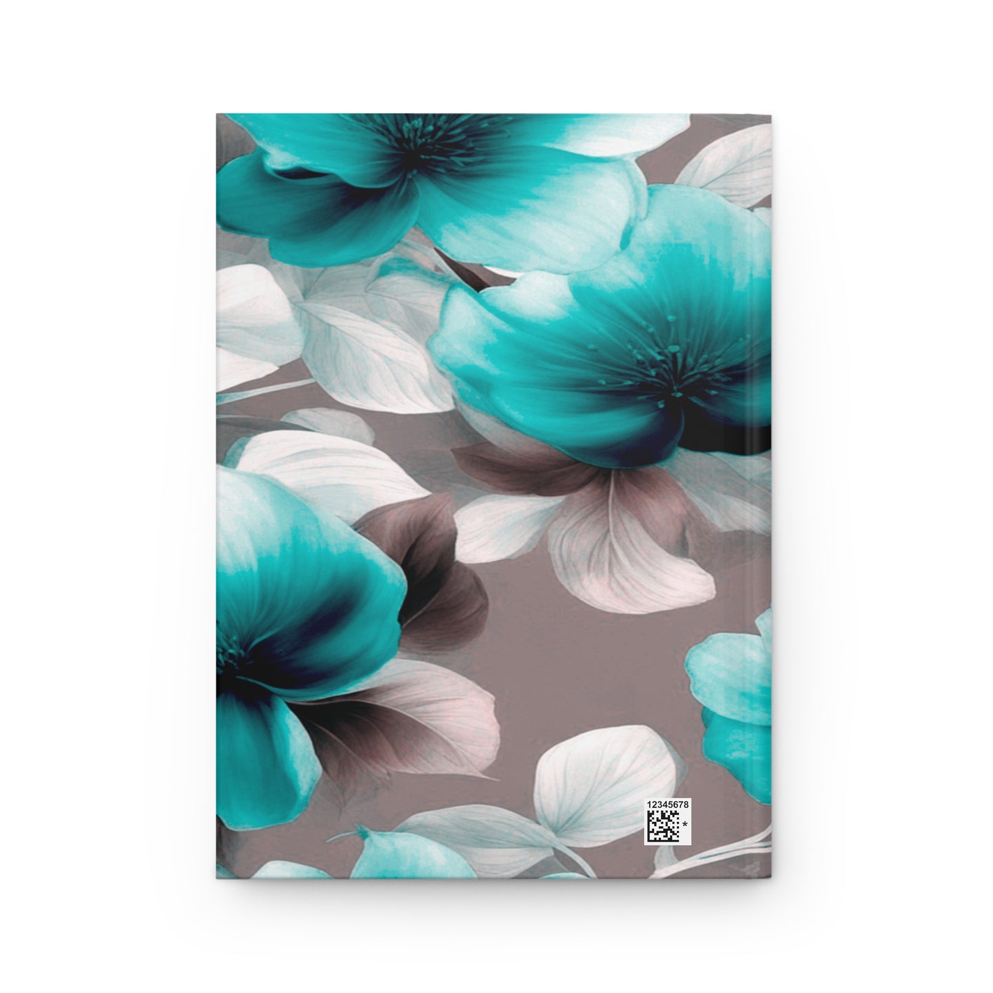 Tif Green Gray Floral Bunch Hardcover Journal Matte with 150 lined pages, 5.75" x 8"