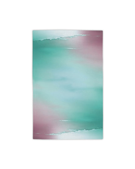 Green Sea Lavender Fog Beach Towel, 18" x 27"