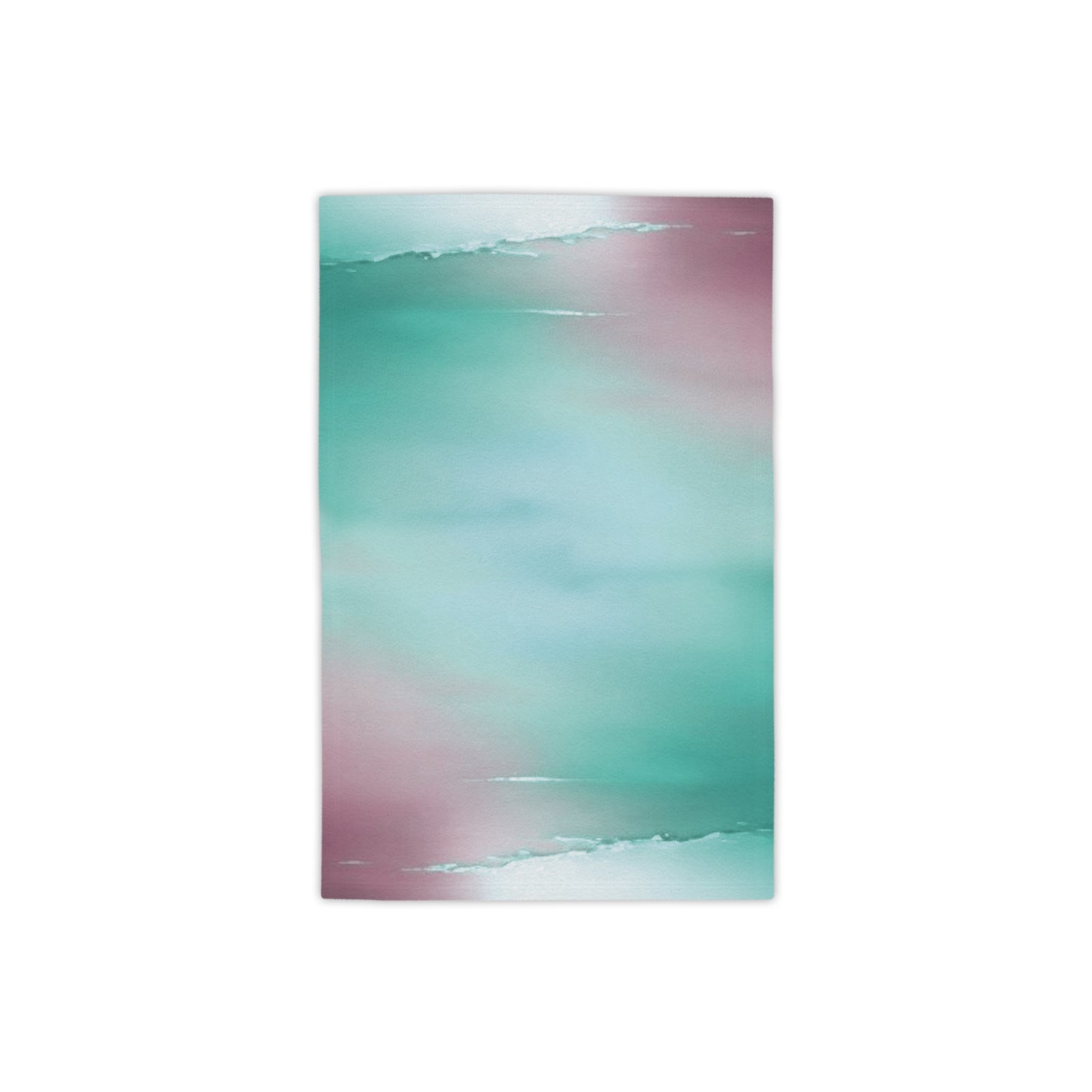 Green Sea Lavender Fog Beach Towel, 18" x 27"
