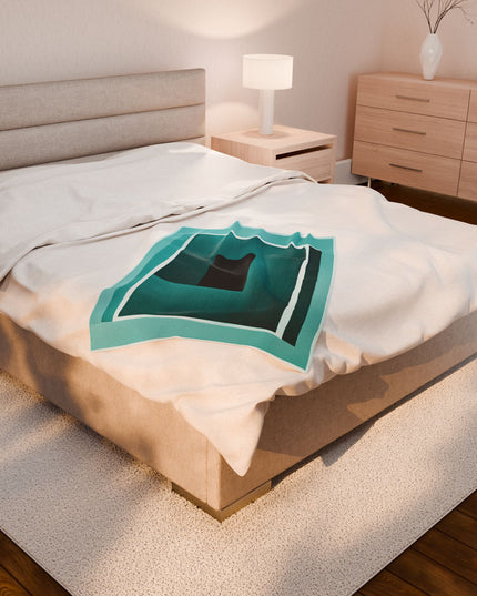 Tif Shadow Velveteen Plush Blanket, 30" x 40"