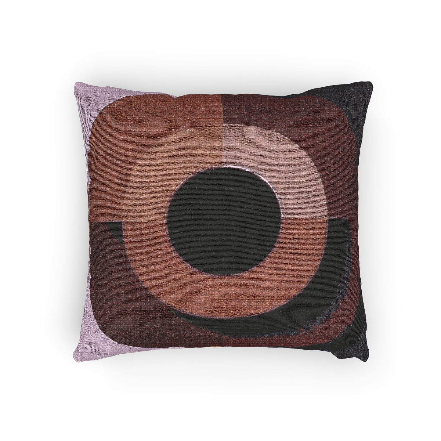Red Eyepiece Woven Pillow, 17" x 18"