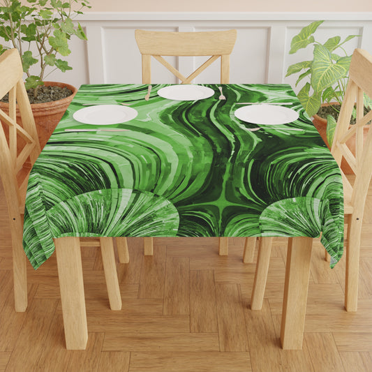 Uzi Spiral Mint Pastel Tablecloth, 55" x 55"