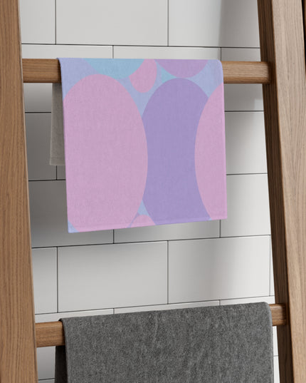 Pastel Purple and Mauve Patches Rally Towel, 11" x 18"