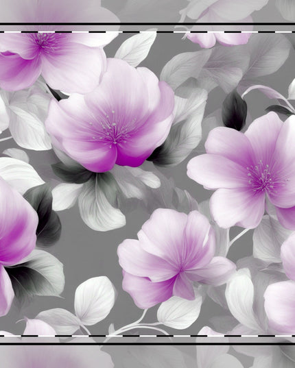 Purple Blossom Floral Bunch Cotton Twill Napkin, 10" x 10"