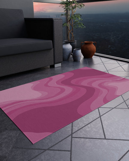 Pinky Mauve Wavey 36" x 60" Outdoor Rug
