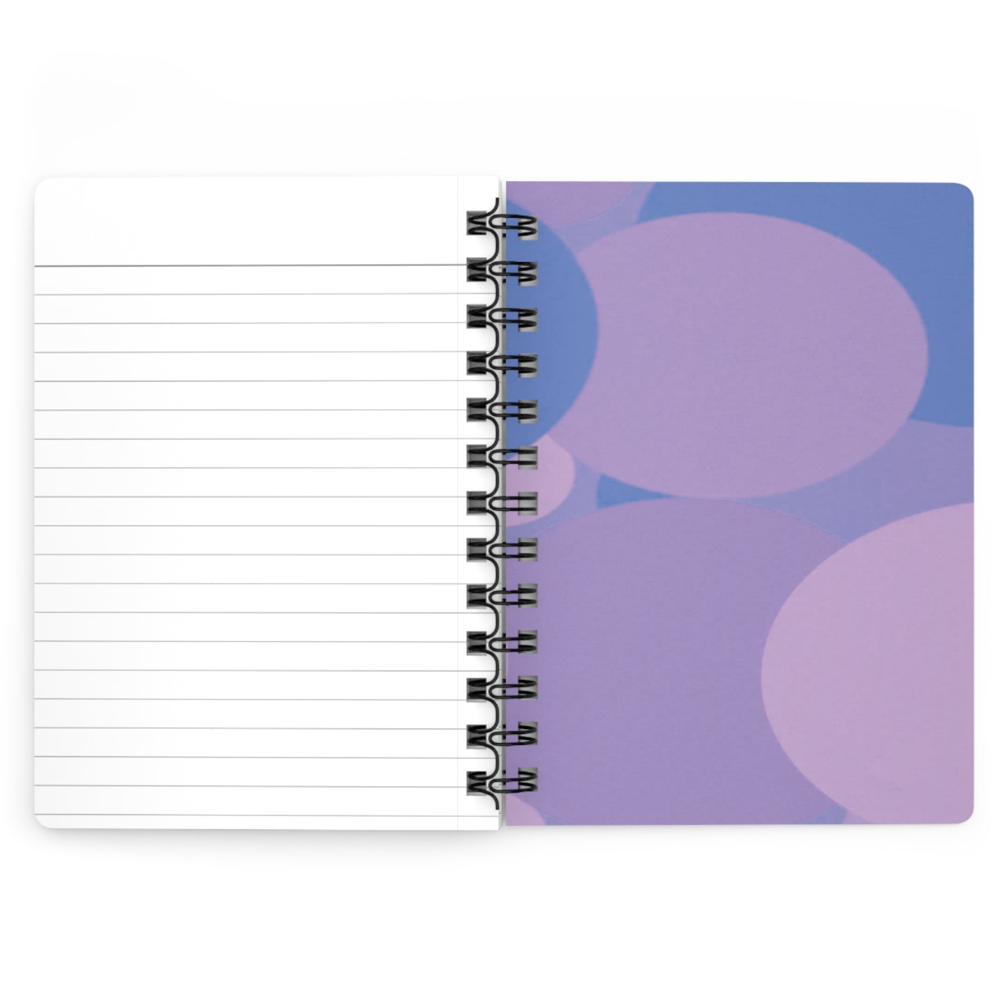 Pastel Purple Family Patches Spiral Bound Journal, 5" x 7" 150 pages