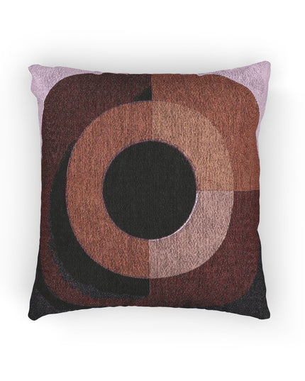Red Eyepiece Woven Pillow, 17" x 18"
